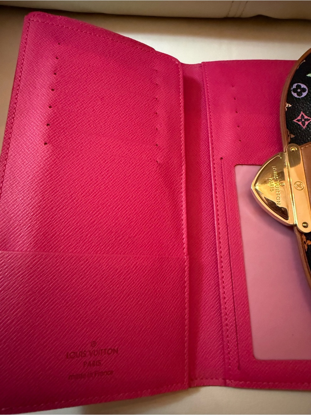 Louis Vuitton Vintage Black Multicolor Eugenie Monogram Wallet w/ Gold Hardware - Picture 4 of 10